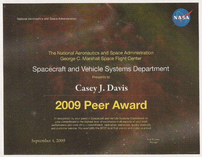 nasa peer award